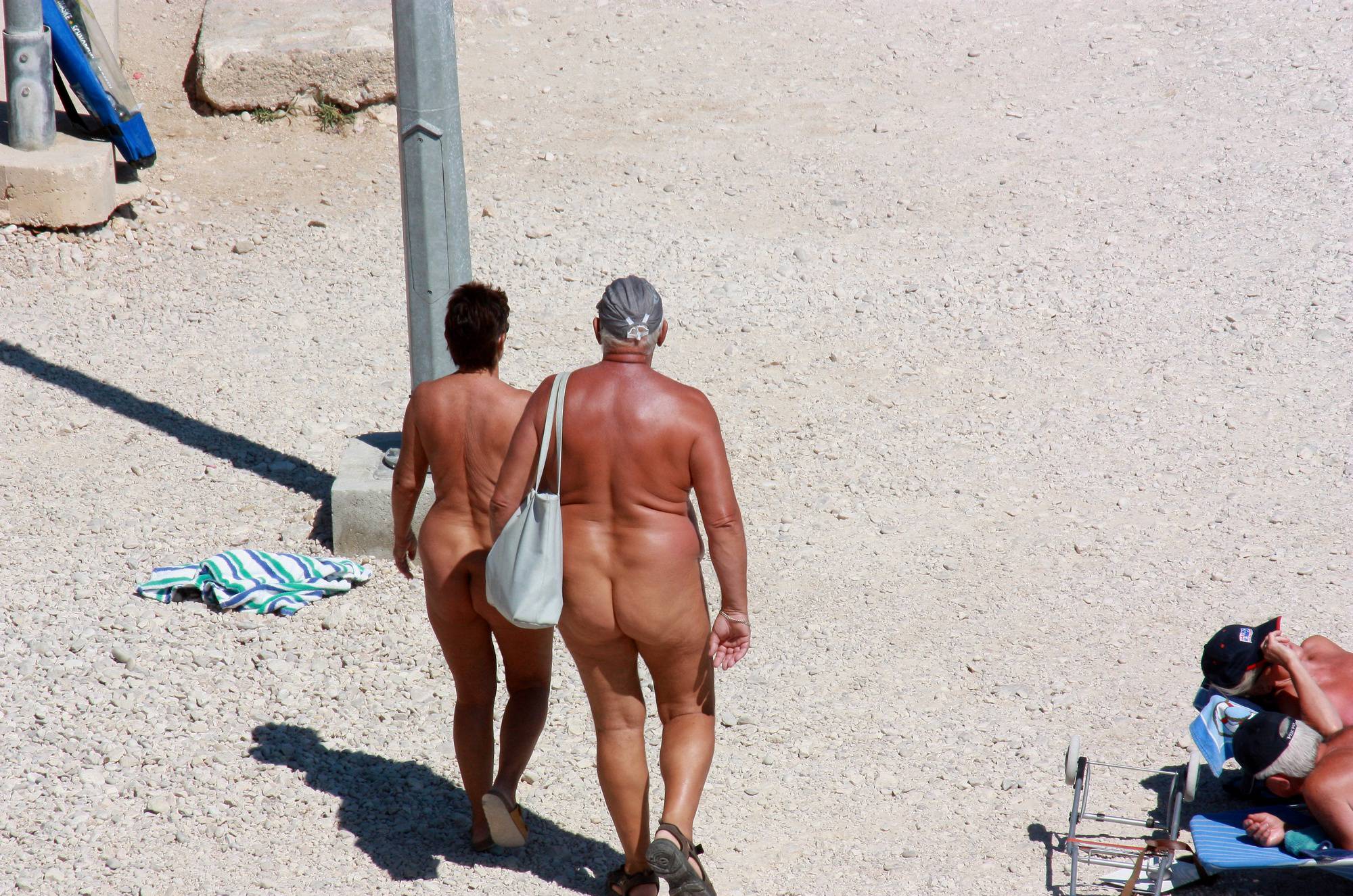 Purenudism Boy and His Dad Beach Walk - 1