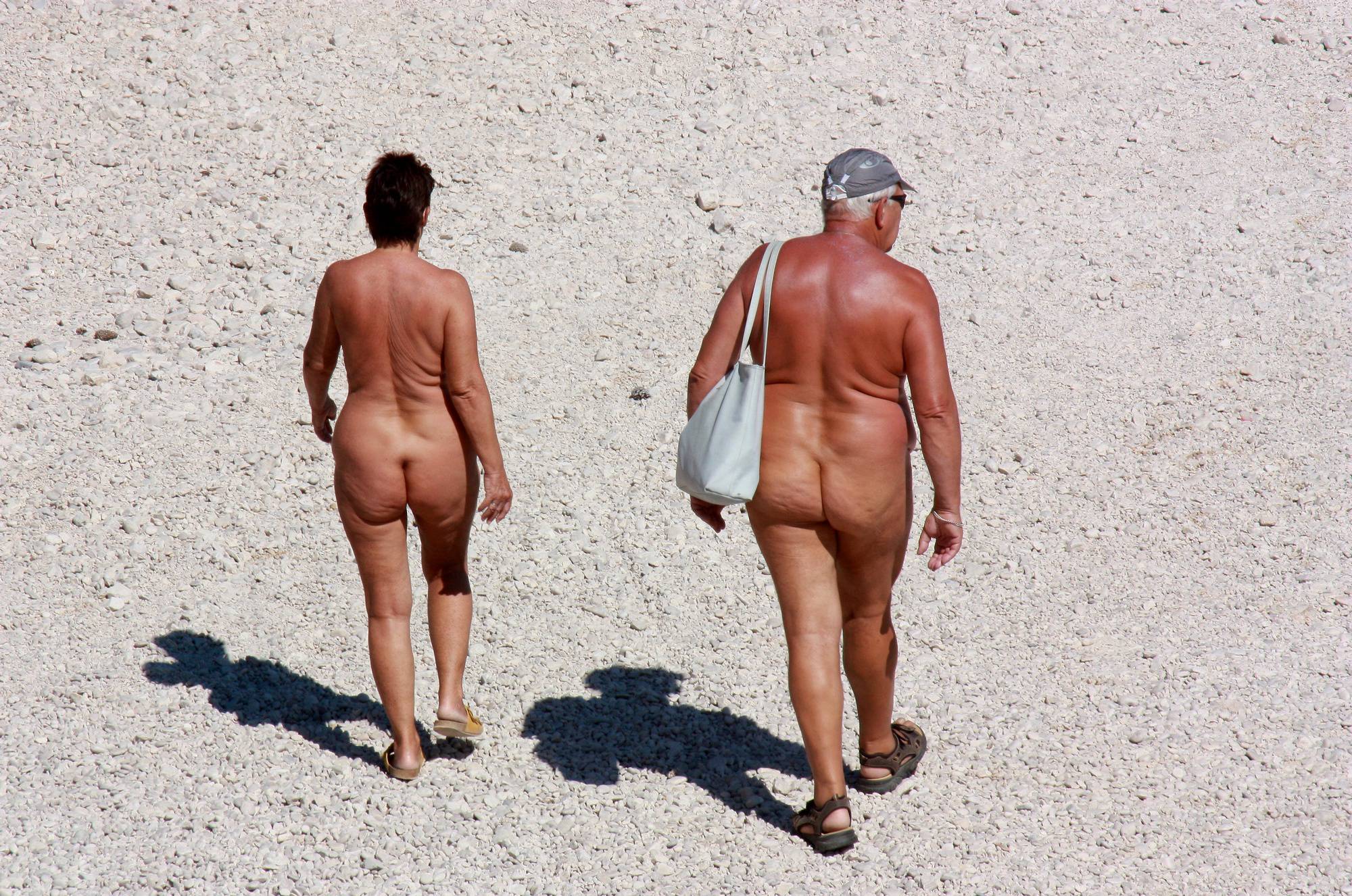 Pure Nudism Gallery Boy and His Dad Beach Walk - 2