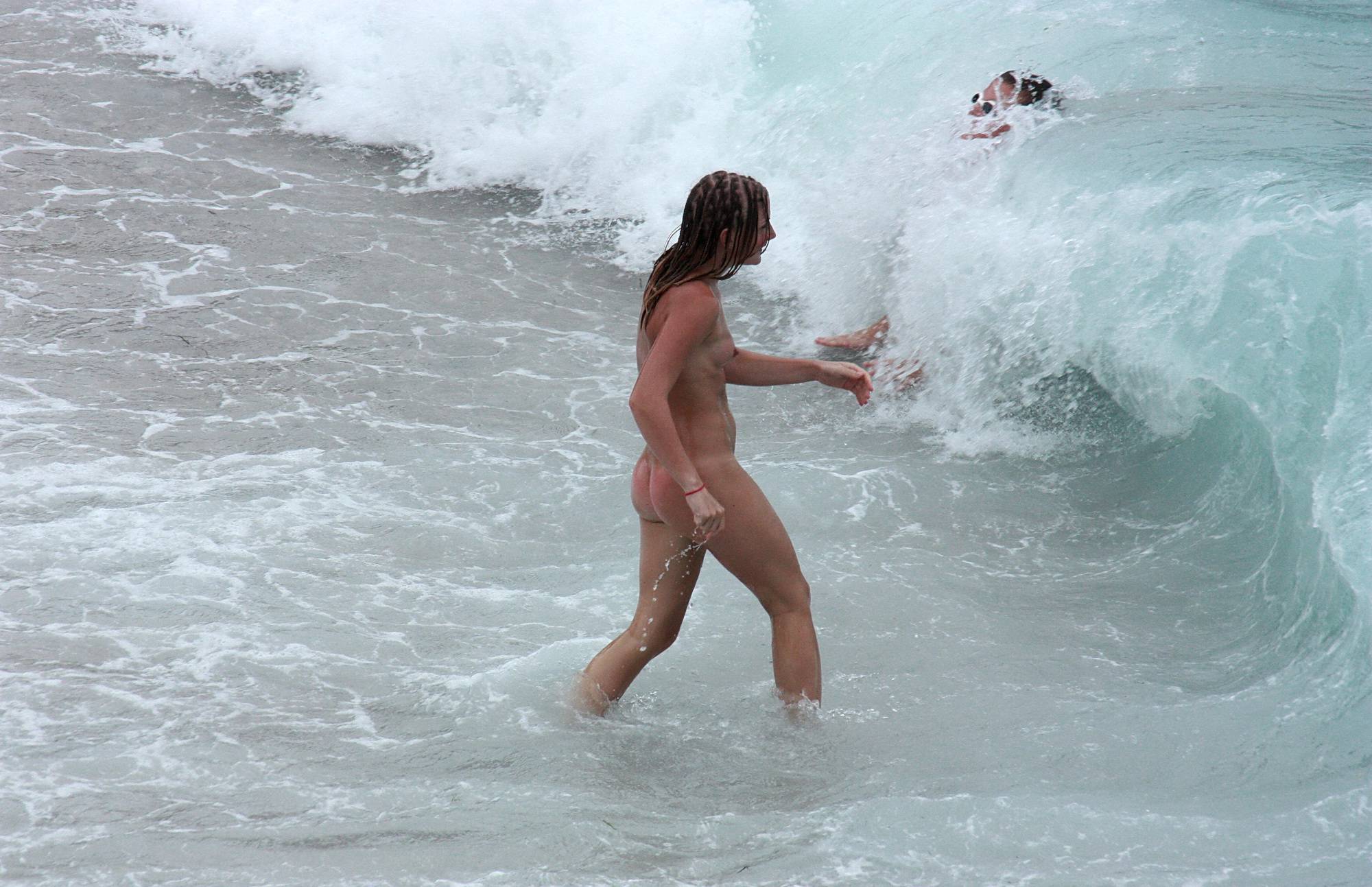 Pure Nudism Photos Crashing Waves Aplenty - 1